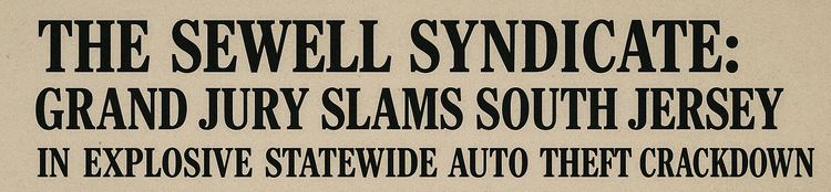 🔥 THE SEWELL SYNDICATE: GRAND JURY SLAMS SOUTH JERSEY MAN IN EXPLOSIVE STATEWIDE AUTO THEFT CRACKDOWN