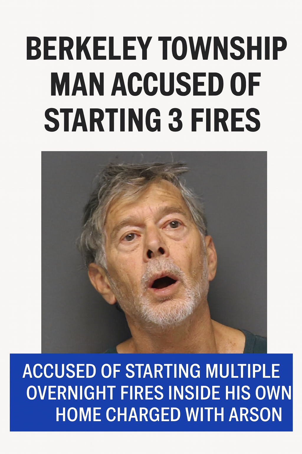 Berkeley Township on Edge: Local Man Accused of Setting Three Fires in One Night.