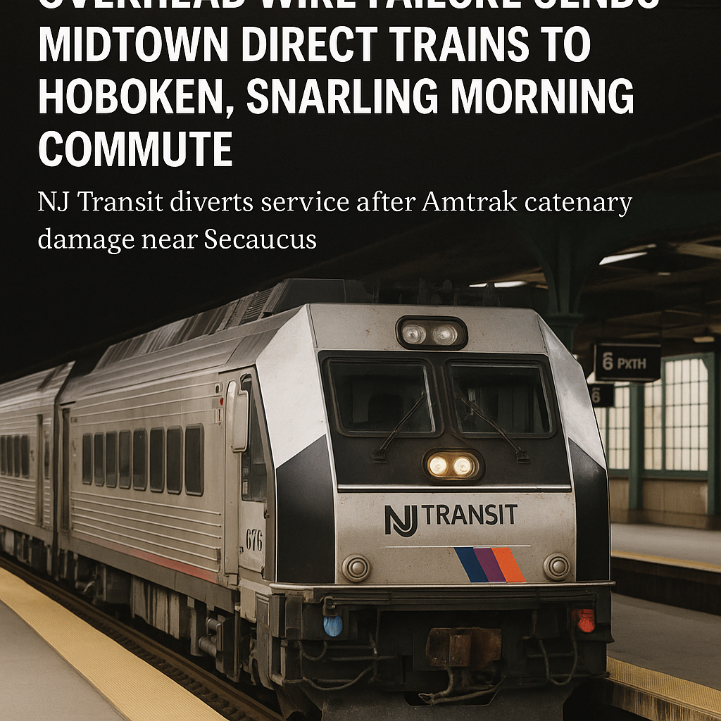 Overhead Wire Failure Sends Midtown Direct Trains to Hoboken, Snarling Morning Commute