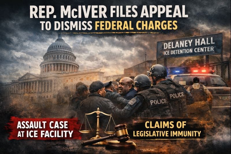 Rep. LaMonica McIver Files Appeal Notice Seeking to Toss Federal Charges in Newark ICE Facility Clash
