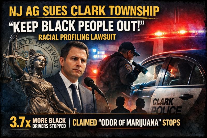 NJ AG Slams Clark Township With Discrimination Lawsuit: “Keep Black People Out” Allegations, Stop Data, and a Town in Denial
